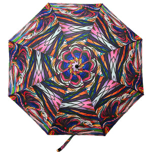 "Salmon Hunter" Collapsible Umbrella artwork by Indigenous artist Don Chase