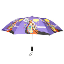 Load image into Gallery viewer, Gifts from Creator Collapsible Umbrella artwork by Indigenous artist Emily Kewageshig
