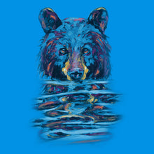 Laden Sie das Bild in den Galerie-Viewer, &quot;Very Wet Bear&quot; Tshirt by Nature Artist Keri Lehr - turquoise - small only
