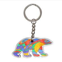 Laden Sie das Bild in den Galerie-Viewer, Dene artist Dawn Oman alpha bear key chain
