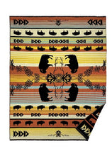 Load image into Gallery viewer, Woven Blanket, Buffaloes design by Storm Angeconeb
