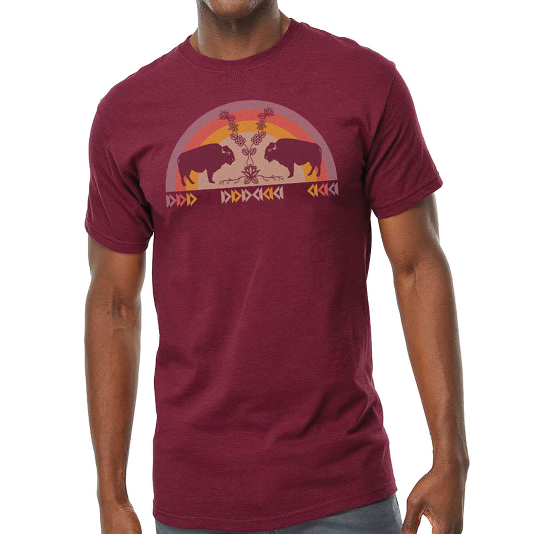 Buffaloes (MashkodeBiizhikina) Maroon Unisex Tshirt