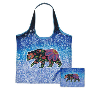 "Celestial Bear" reusable shopping bag by Indigenous Artist Kim McDonough