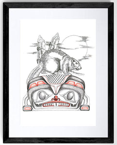 Wall Art - Beaver Making Home by Native Artist Charles Silverfox - North of Fifty Indigenous Boutique