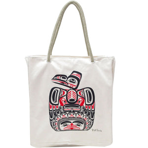 "Children of the Raven" Cotton Canvas Eco bag design by Haida Artist Bill Reid