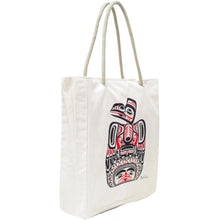 Charger l&#39;image dans la galerie, &quot;Children of the Raven&quot; Cotton Canvas Eco bag design by Haida Artist Bill Reid
