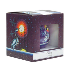 Load image into Gallery viewer, "Crane" glass ornament design by Native Artist Jack Jacko
