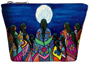 "Full Moon Ceremony" Zippered Coin Purse artwork by Indigenous Artist, Jackie Traverse