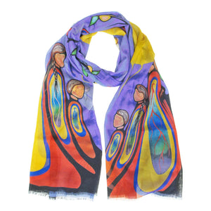 "Gifts from Creator" Eco Art Scarf by Native Artist Emily Kewageshig