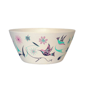 "Hummingbird" Large Bamboo Bowl 10", design by Coast Salish artist Nicole La Rock - arriving end of January 2025