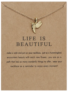 Dainty Hummingbird necklace
