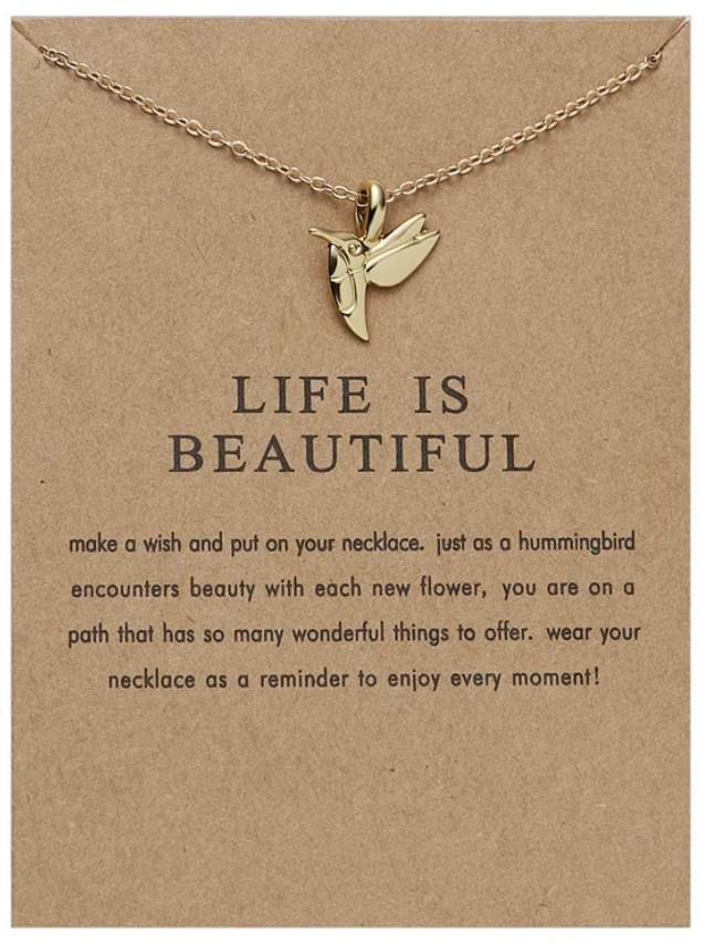 Dainty Hummingbird necklace