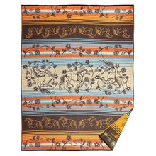 Load image into Gallery viewer, Woven Blanket, Horse design by Native Artist, Storm Angeconeb
