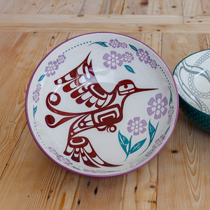 "Hummingbird" Porcelain Art Bowls in 3 different sizes, By Francis Dick