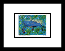 Load image into Gallery viewer, Humpback Swimming with Yellow Bubbles by Indigenous Artist Alan Syliboy
