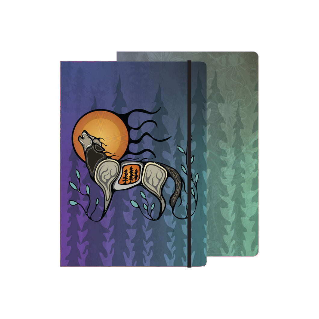 192 page Journal - Wolf (Ma'iingan) artwork by Storm Angeconeb