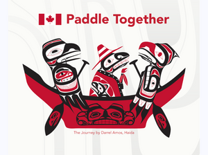 Paddle Together T-shirt by Haida artist Darrel Amos