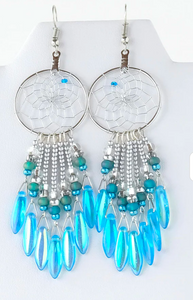 Dreamcatcher Earrings, turquoise