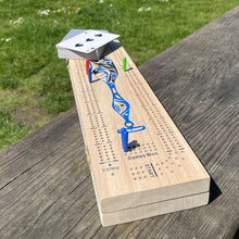 Load image into Gallery viewer, Whale Paddle Cribbage Board, design by Paul Windsor
