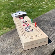 Laden Sie das Bild in den Galerie-Viewer, Eagle and Salmon Cribbage Board, design by Paul Windsor
