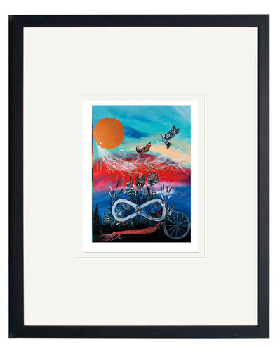 Metis Pride Framed Art by Karen Erickson - North of Fifty Indigenous Boutique