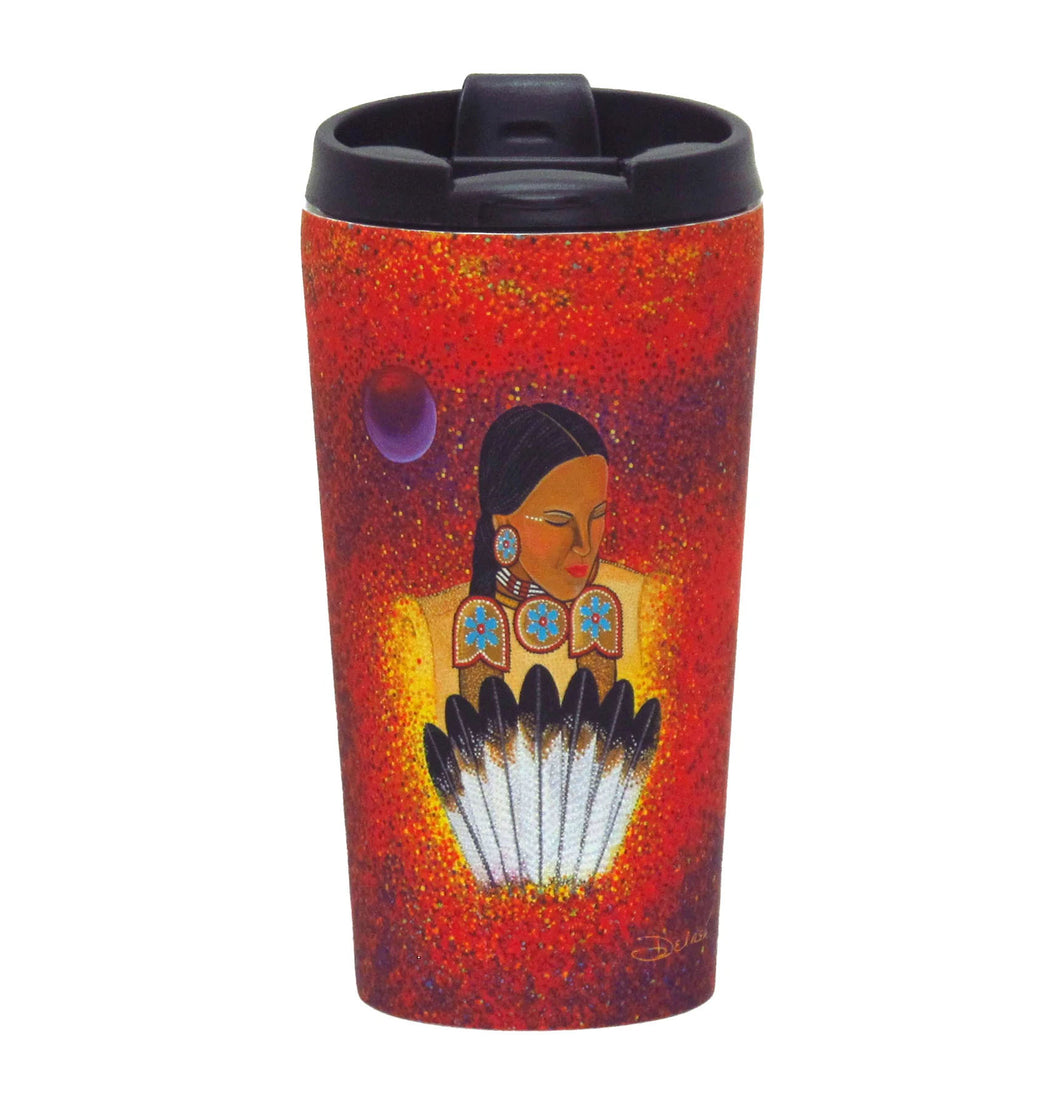 12 oz Travel Mug - Moon Whispers Dance by Delree Dumont