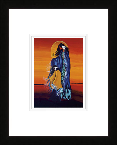 Mother and Daughter Wall Art by Cree artist Betty Albert - North of Fifty Indigenous Boutique