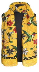 "Hummingbird (Nenookaasi)" Scarf design by Native Artist, Storm Angeconeb