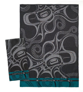 "Octopus (NuL" Tea Towel design by Haida artist Ernest Swanson - arriving late January 2025