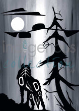 Laden Sie das Bild in den Galerie-Viewer, Wolf and Moon indigenous wall art by Diane Levesque Canada
