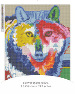 "Big Wolf" Diamond Art by John Balloue