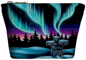 "Sky Dance Inukshuk" Zippered Coin Purse artwork by Amy Keller Rempp