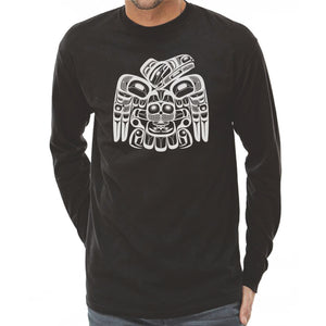 Raven long sleeve cotton T-shirt by Corey Bulpitt, Unisex
