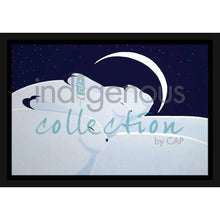 Laden Sie das Bild in den Galerie-Viewer, Wall Art - Winter Moon with Hares by Indigenous Artist Rick Beaver
