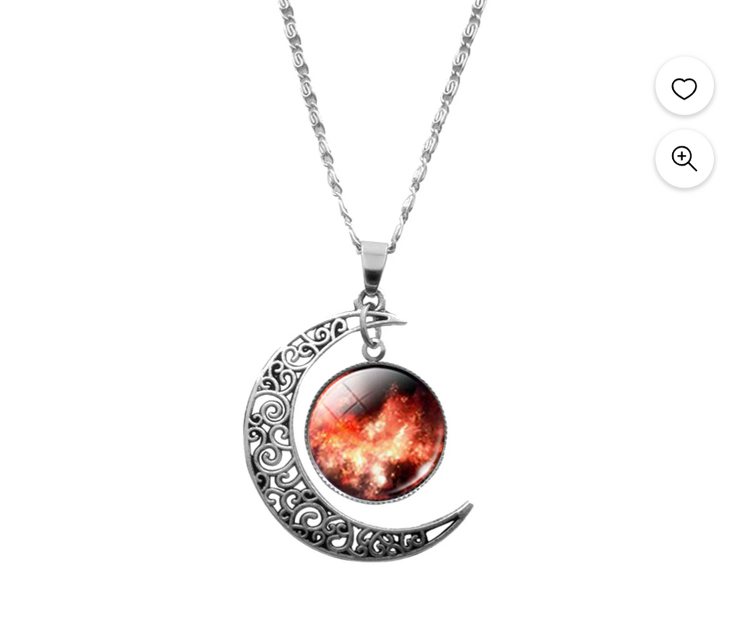 Crescent Moon necklace with 18 inch chain - North of Fifty Indigenous Boutique