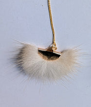 Charger l&#39;image dans la galerie, Real Mink Earrings by Namgis artist Jonathan Whonnock - beige - North of Fifty Indigenous Boutique
