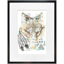 Laden Sie das Bild in den Galerie-Viewer, Wolfy Wall Art by Indigenous artist Hubert V Billy

