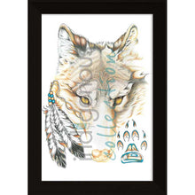 Laden Sie das Bild in den Galerie-Viewer, Wolfy Wall Art by Indigenous artist Hubert V Billy
