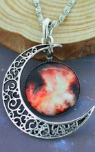 Load image into Gallery viewer, Crescent Moon necklace with 18 inch chain - North of Fifty Indigenous Boutique
