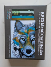 Laden Sie das Bild in den Galerie-Viewer, Alpha by Micqaela Jones Metal Card Holder, RIFD - North of Fifty Indigenous Boutique
