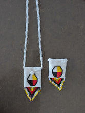 Load image into Gallery viewer, Hand made beaded Medicine Wheel Amulet necklace.
