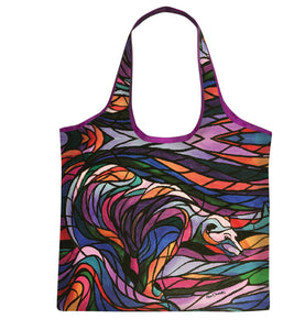 Salmon Hunter Reusable Shopping Bag by Don Chase