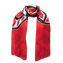 Laden Sie das Bild in den Galerie-Viewer, &quot;Salmon&quot; Scarf by Native Artist, Jamie Sterritt
