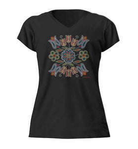 Silver Threads Women's Tshirt, Métis Artist Deb Malcolm - North of Fifty Indigenous Boutique