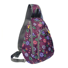 Load image into Gallery viewer, Sling Back Pack -  Ojibwe Florals by Native artist, Storm Angeconeb
