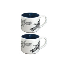 Charger l'image dans la galerie, "Soaring Eagle" Espresso mugs, set of two, design by Haida artist Corey Bulpitt
