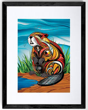 Charger l'image dans la galerie, Spirit Beaver Framed Prints by Mi'kmaq artist, Stephanie White
