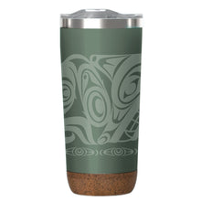 Load image into Gallery viewer, 20 oz cork based Travel Mug - Urban Wolf by Maynard Johnny Jr
