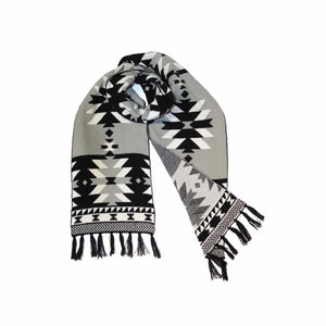 "Visions of Our Ancestors" knit scarf design by Coast Salish artist Leila Stogan