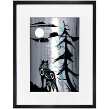 Laden Sie das Bild in den Galerie-Viewer, Wolf and Moon by Kwakwaka’wakw and French Canadian artist, Diane Levesque
